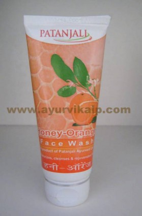 Patanjali, HONEY-ORANGE, Face Wash, 60g, For Cleanes, Mostruizes Skin